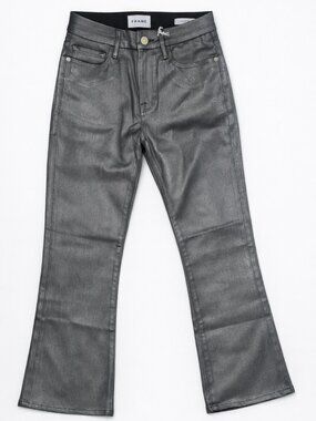 Frame Denim Silver-Coated Flare Jeans